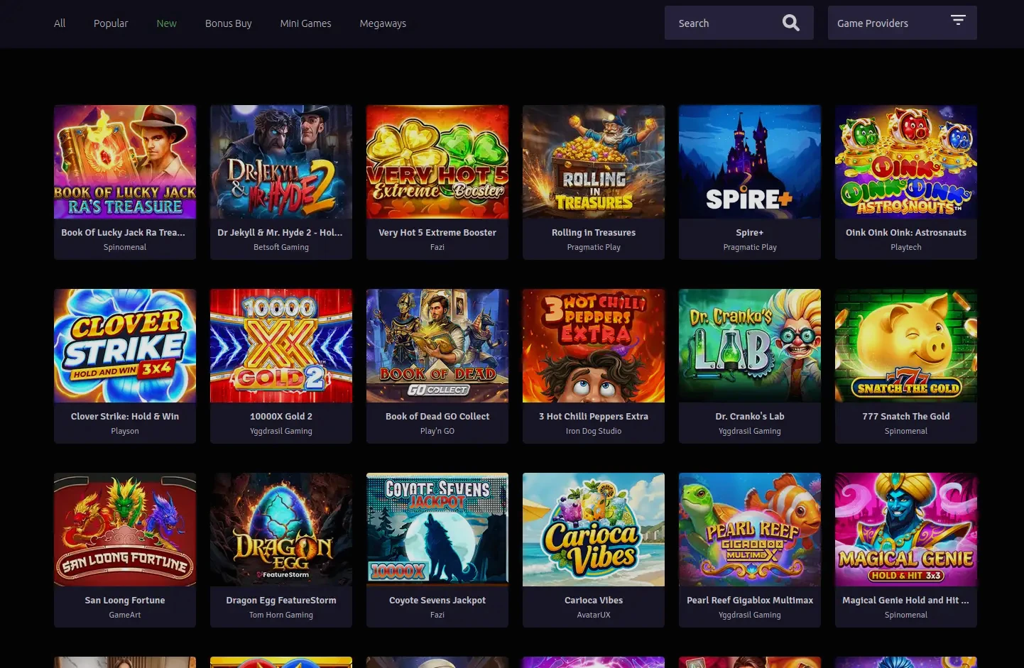 Schermata di accesso My Empire Casino su dispositivo mobile